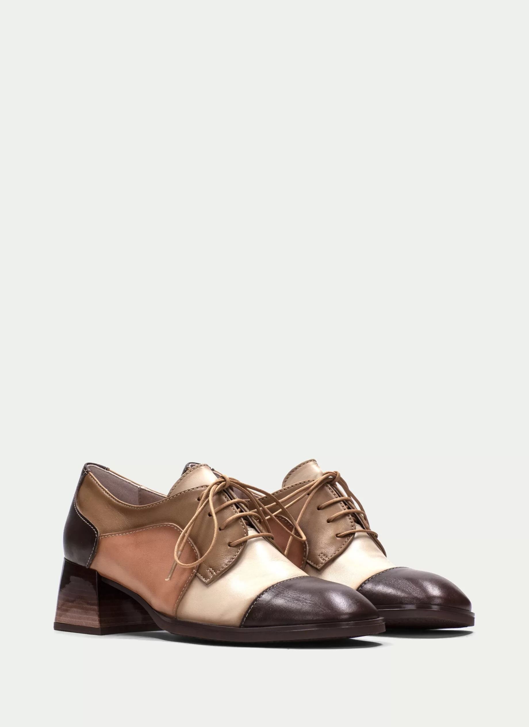 HISPANITAS Derby Charlize Marron Marfil Flash Sale